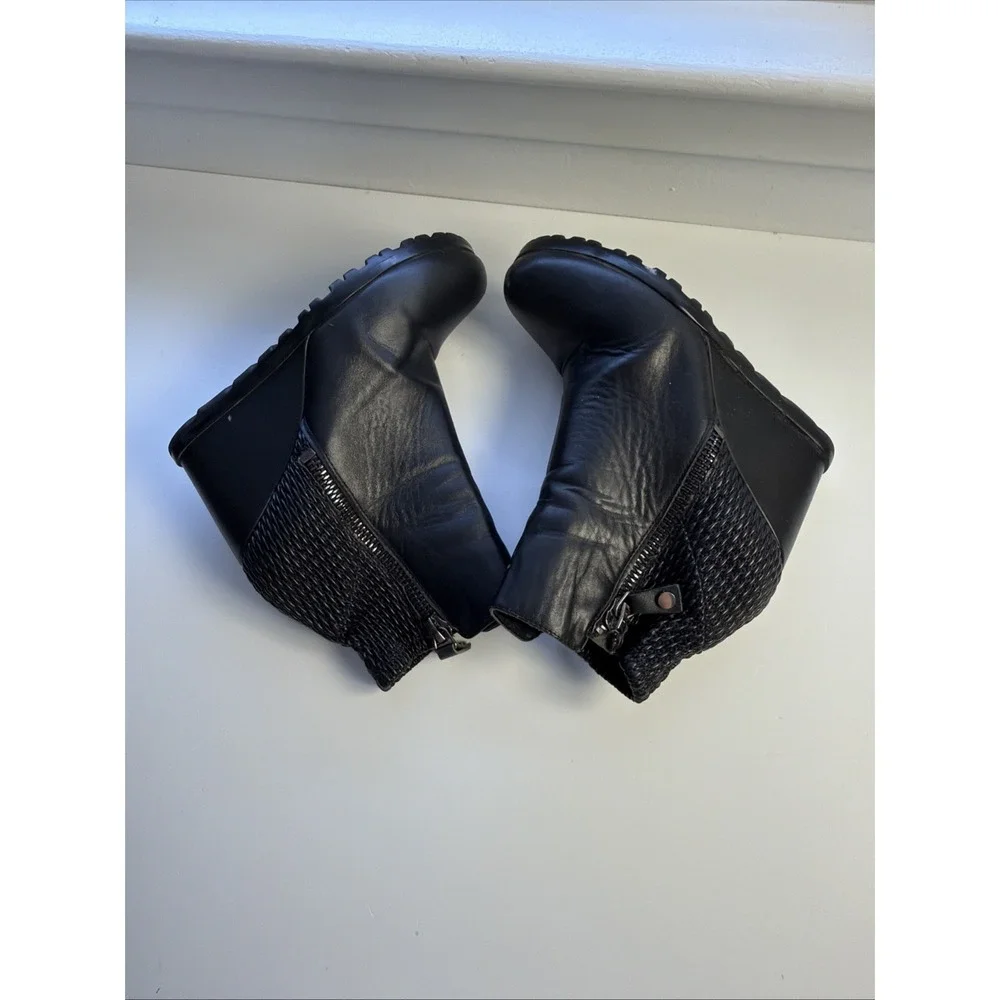 Artica Browns Exclusive leather Waterproof winter Wedge ankle boots size 38‎